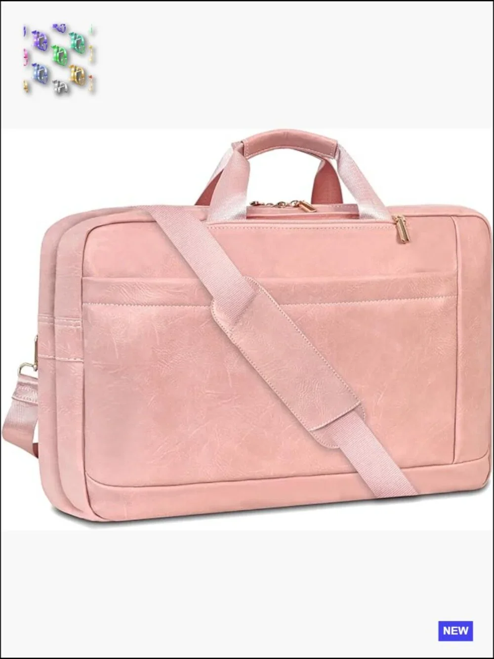 Faux Leather Messenger Bag for Laptop 17.3